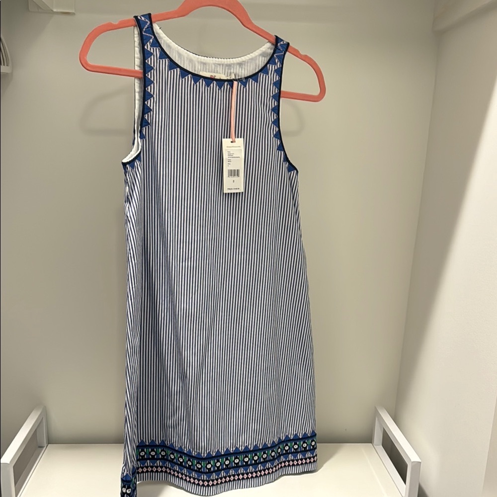 Vineyard Vines Blue Sleeveless Crew Neck Sundress